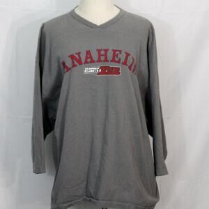 Vintage ESPN Zone Anaheim Gray Graphic Shirt Size Large